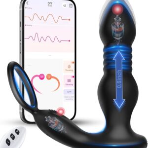BEISAR Prostate Massager Anal Vibrator Thrusting Vibrating 7 Modes with Cock Ring Anal Plug BEISAR Prostate Massager Anal Vibrator Thrusting Vibrating 7 Modes with Cock Ring Anal Plug